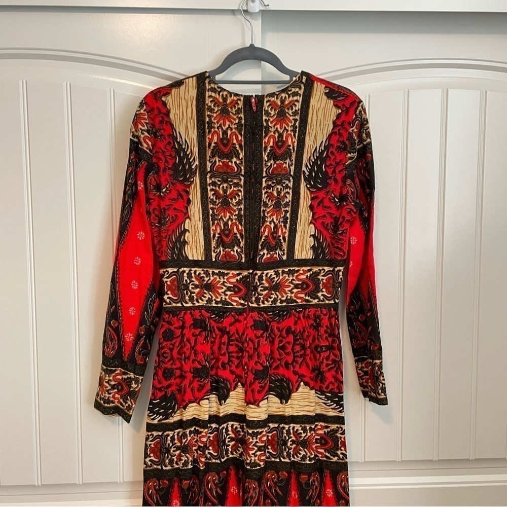 Victor Costa vintage 1960/70’s bohemian long sleeve maxi dress size small medium - Picture 8 of 12